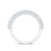 Trellis Set Moissanite Half Eternity Ring