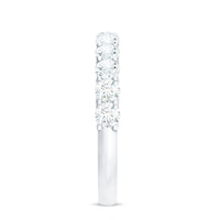 Trellis Set Moissanite Half Eternity Ring