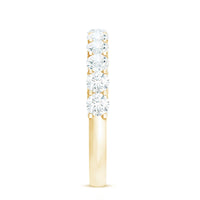 Trellis Set Moissanite Half Eternity Ring