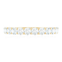Trellis Set Moissanite Half Eternity Ring