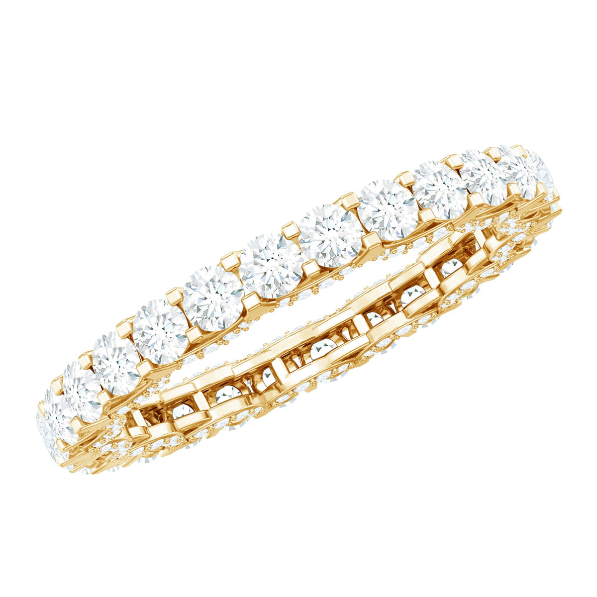 Trellis Set Moissanite Full Eternity Band Ring