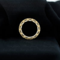 Trellis Set Moissanite Full Eternity Band Ring
