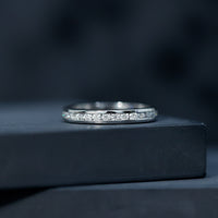 Channel Set Moissanite Eternity Band for women
