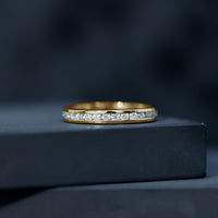 Channel Set Moissanite Eternity Band for women