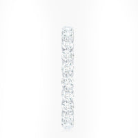 Certified Round Cut Moissanite Eternity Band Ring