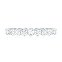 Certified Round Cut Moissanite Eternity Band Ring