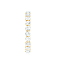 Certified Round Cut Moissanite Eternity Band Ring