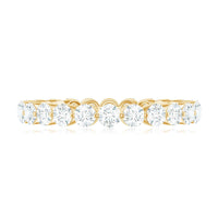 Certified Round Cut Moissanite Eternity Band Ring
