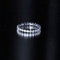 Round Cut Moissanite Full Eternity Band Ring