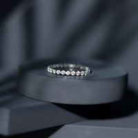 Round Cut Moissanite Full Eternity Band Ring