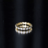 Certified Bezel Set Moissanite Full Eternity Band Ring For Women