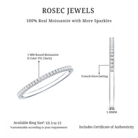 Moissanite Minimal Eternity Stackable Ring