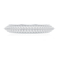 Pave Set Moissanite Eternity Band with Milgrain Detailing