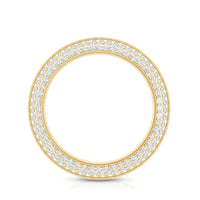 Pave Set Moissanite Eternity Band with Milgrain Detailing