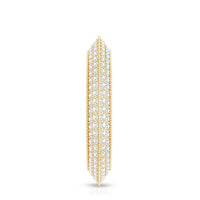 Pave Set Moissanite Eternity Band with Milgrain Detailing