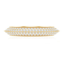 Pave Set Moissanite Eternity Band with Milgrain Detailing