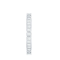 Classic Moissanite Full Eternity Ring in Pin Point Setting