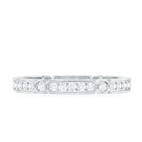 Classic Moissanite Full Eternity Ring in Pin Point Setting