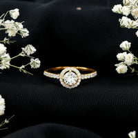 Brilliant Cut Moissanite Promise Ring With Certificate