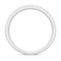 Three Row Moissanite Half Eternity Band Ring
