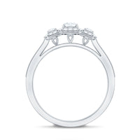 Vintage Style Moissanite 3 Stone Engagement Ring