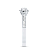 Vintage Style Moissanite 3 Stone Engagement Ring