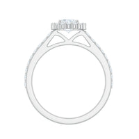 Classic Moissanite Halo Engagement Ring for Women