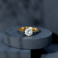 Brilliant Cut Solitaire Moissanite 2 CT Engagement Ring with Certificate