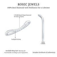 Natural Diamond Curved Enhancer Ring for Women