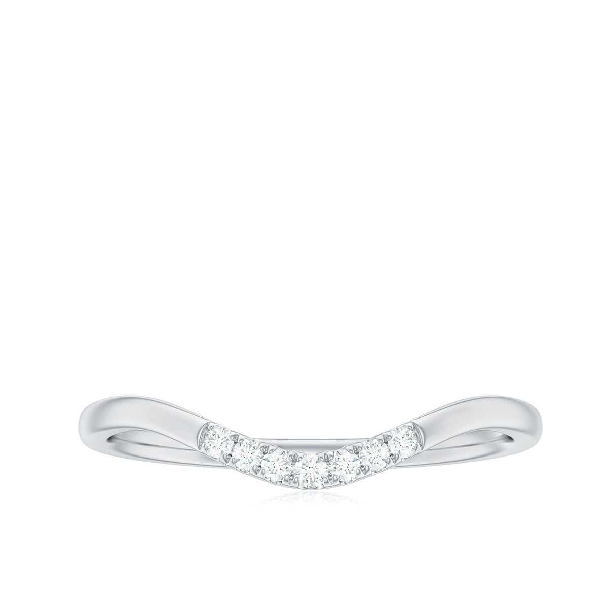 Natural Diamond Curved Enhancer Ring for Women