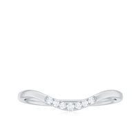 Natural Diamond Curved Enhancer Ring for Women