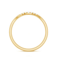 Natural Diamond Curved Enhancer Ring for Women