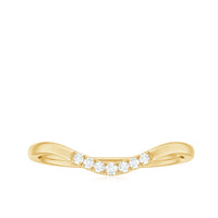 Natural Diamond Curved Enhancer Ring for Women