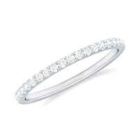 Stackable diamond eternity ring in fish tail setting by Rosec Jewels, featuring sparkling diamonds and a sleek band design.