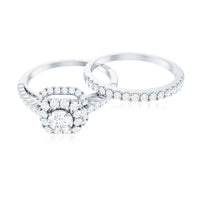 0.5 Carat Zircon Statement Wedding Ring Set
