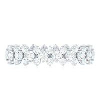 Certified Moissanite Cluster Eternity Ring For Women