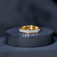 Channel Set Moissanite Half Eternity Band
