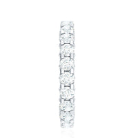 Certified Moissanite Eternity Band Ring in Shared Prong Set