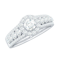 Rosec Jewels 0.5 carat zircon statement engagement ring with a sleek band and sparkling center stone, showcasing elegant jewelry design.