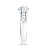 Rosec Jewels 0.5 carat zircon engagement ring with a sparkling statement design and intricate band details.