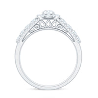 Rosec Jewels 0.5 carat zircon engagement ring with a sparkling central stone and elegant band design.