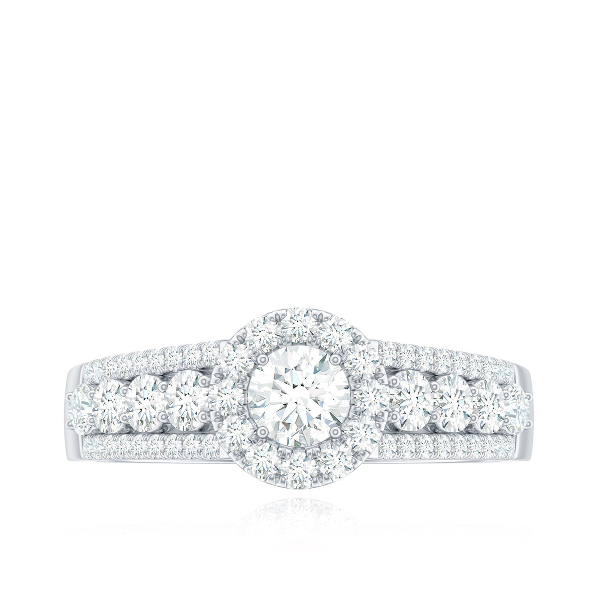 0.5 carat zircon statement engagement ring by Rosec Jewels featuring a sparkling central zircon stone and intricate band design.