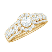 Rosec Jewels 0.5 carat zircon statement engagement ring featuring a sparkling central stone and intricate band design.