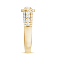Rosec Jewels 0.5 carat zircon statement engagement ring with a sleek band and sparkling central stone.
