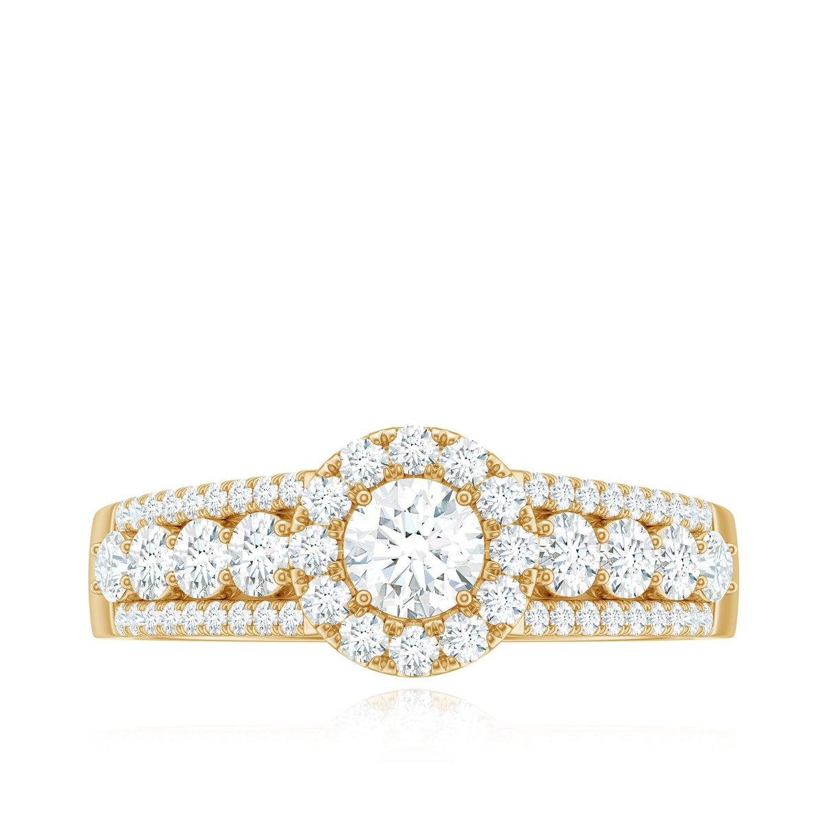 Rosec Jewels 0.5 carat zircon statement engagement ring featuring a sparkling central stone and elegant band design.