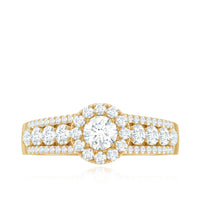 Rosec Jewels 0.5 carat zircon statement engagement ring featuring a sparkling central stone and elegant band design.