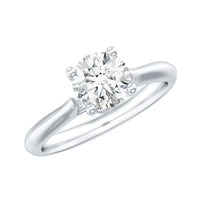 Round Shaped Moissanite Solitaire Engagement Ring