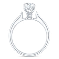 Round Shaped Moissanite Solitaire Engagement Ring