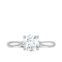Round Shaped Moissanite Solitaire Engagement Ring