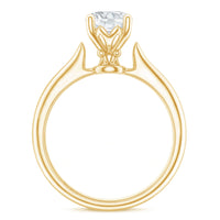 Round Shaped Moissanite Solitaire Engagement Ring
